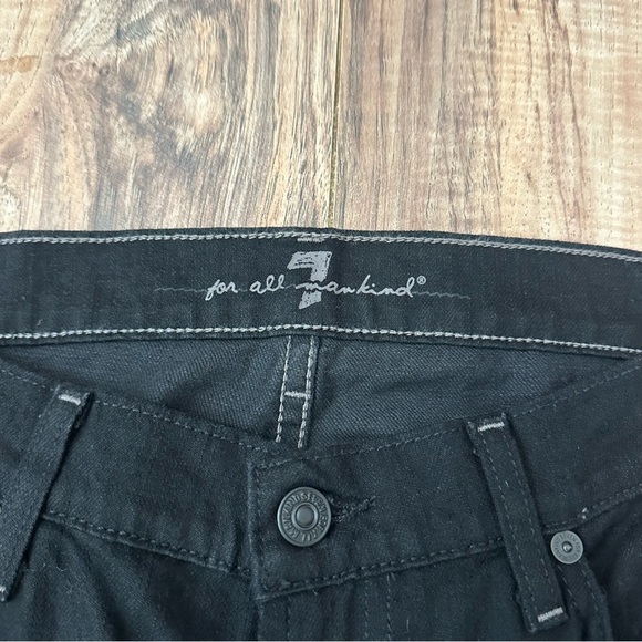 NWT 7 For All Mankind Black Boot Cut Jeans Stretchy • Size: 32x35 - Picture 8 of 12